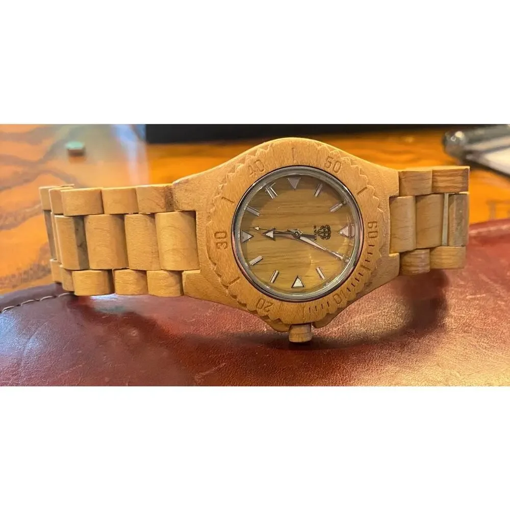 Men's 43mm Wood Watch by XVIII